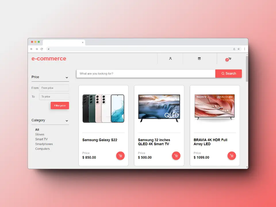 Screenshot de E-commerce